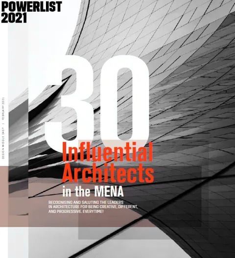 Cover of Design Middle East, February 2021