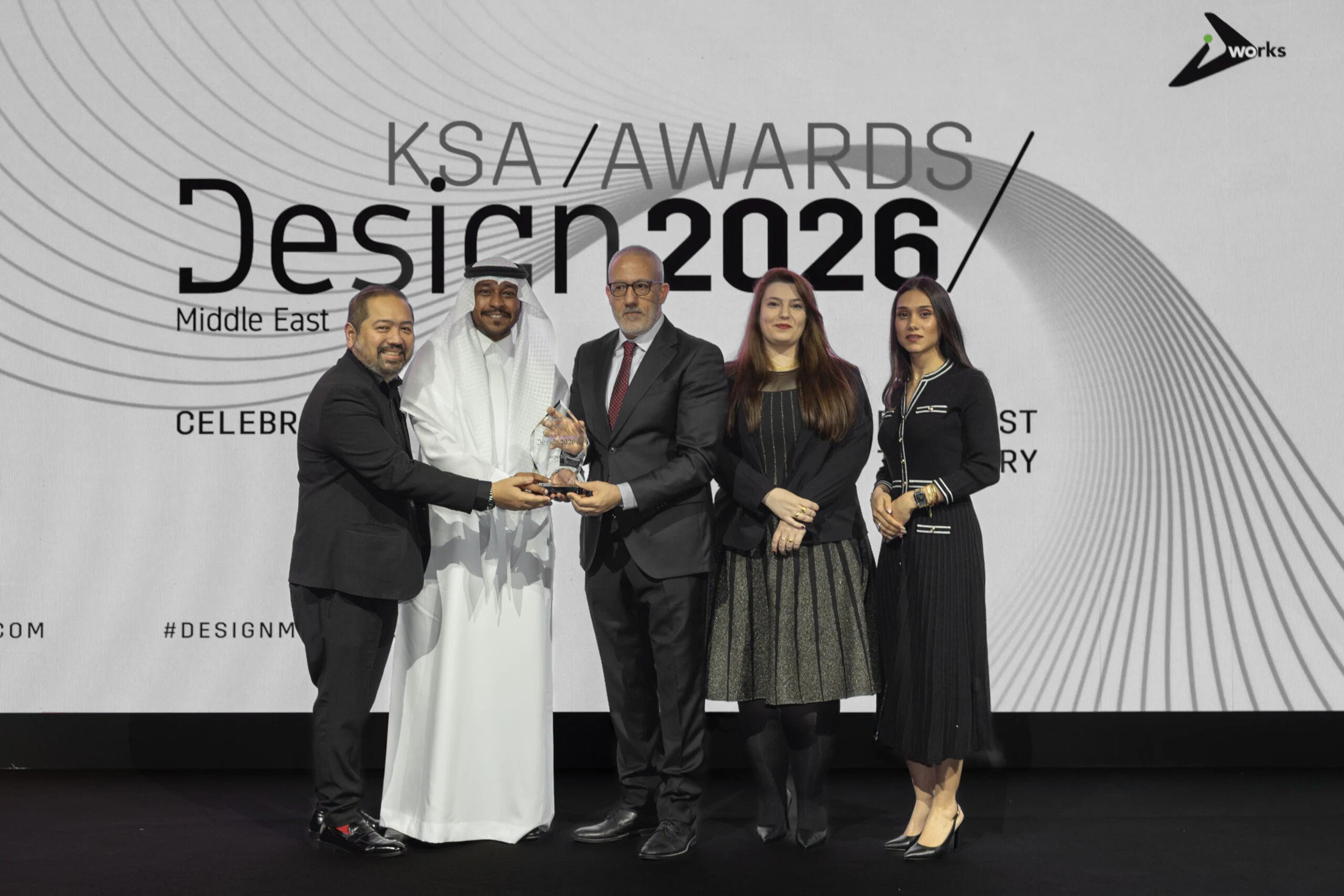 Award presentation at the Design Middle East Awards KSA 2026