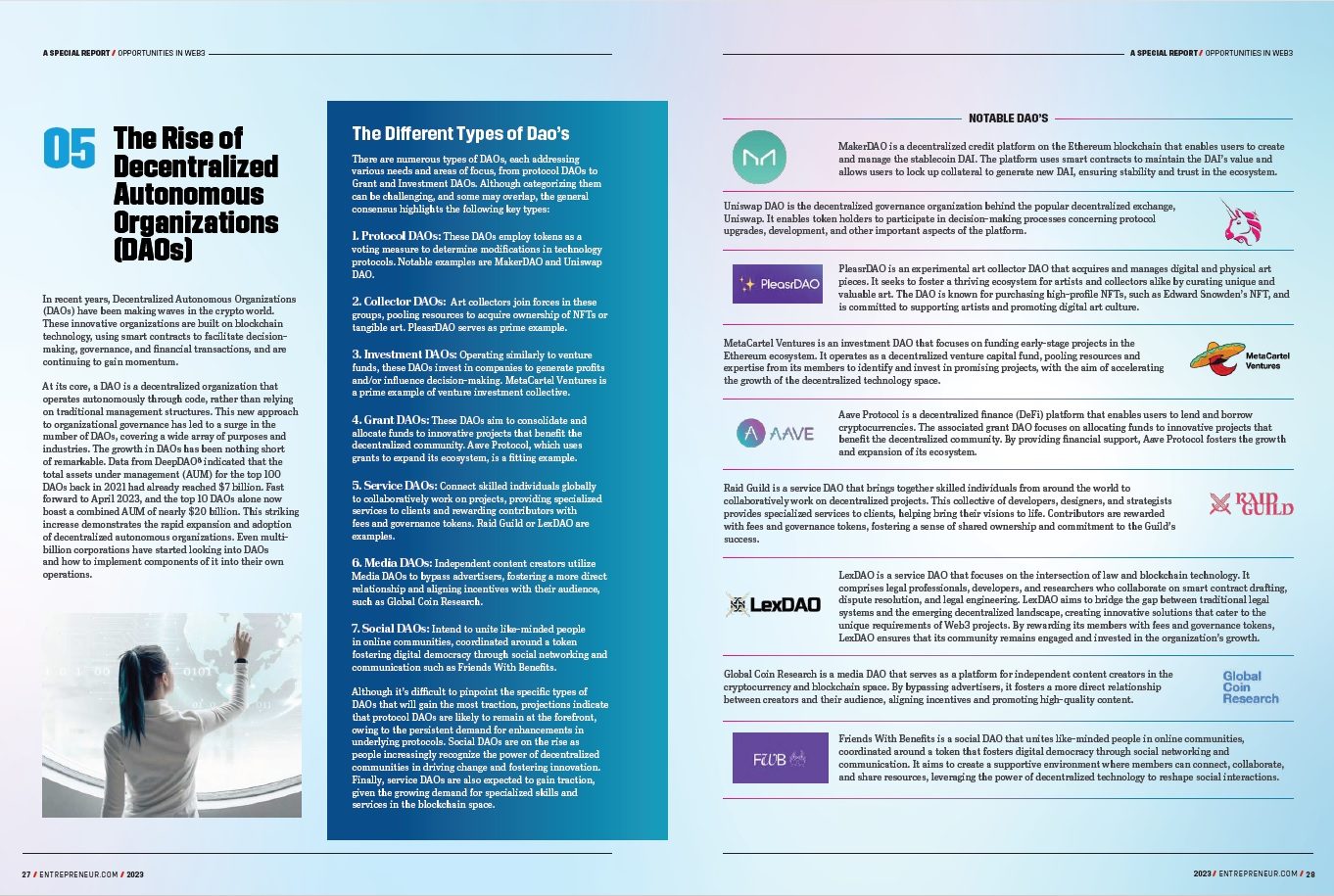 Opportunities in Web3: inside page 2